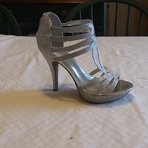 Silver High Heel Shoes